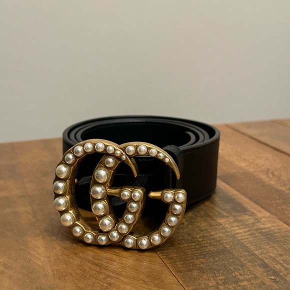 Authentic Gucci Marmont Belt with Pearls - Picture 1 of 3